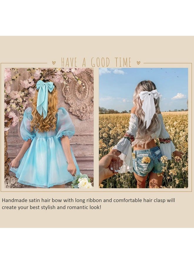Tobeffect Hair Bows for Women Girls Hair Ribbon Bow Hair Clips with Long Tails Vintage Hair Accessories for Women - Image 5