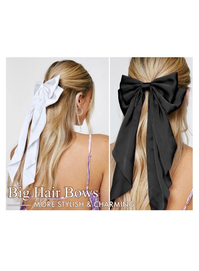 Tobeffect Hair Bows for Women Girls Hair Ribbon Bow Hair Clips with Long Tails Vintage Hair Accessories for Women - Image 2