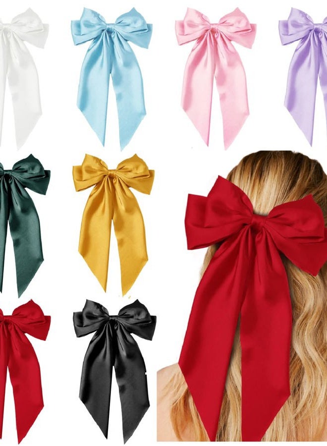 Tobeffect Hair Bows for Women Girls Hair Ribbon Bow Hair Clips with Long Tails Vintage Hair Accessories for Women - Image 1