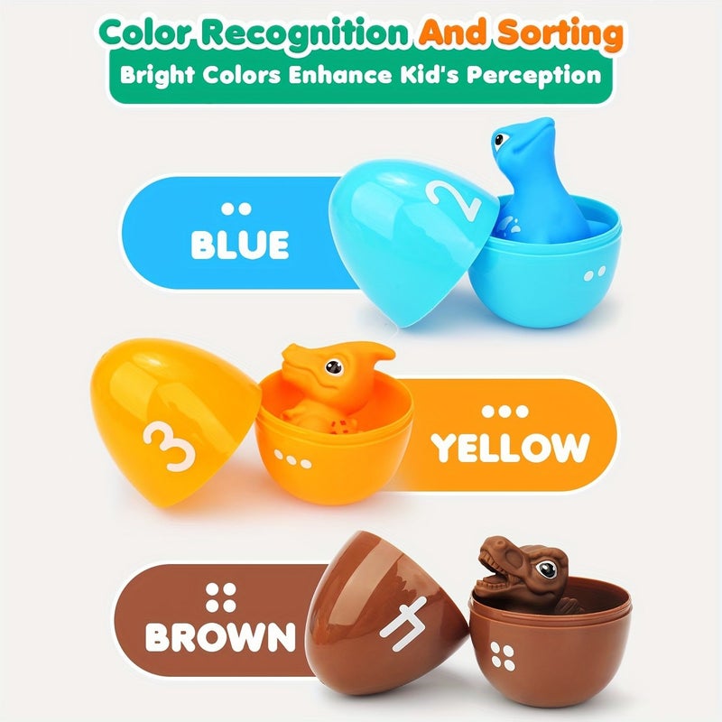 Number Matching Educational Toy 10 Dinosaur Eggs And 10 Dinosaurs Model 1125A Fine Motor Skills Easter Gift For Kids Age 3 Plus - Image 5
