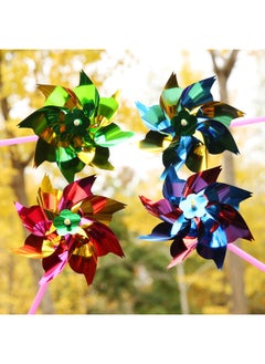 Generic Stall Push Sweep Code Small Gifts Outdoor Kindergarten Activities Gifts Plastic Flakes Small Windmill Manufacturers Postage-Color:Six-leaf Single-wheel Windmill (pattern Mixed Hair) 20 Pcs  - Image 3