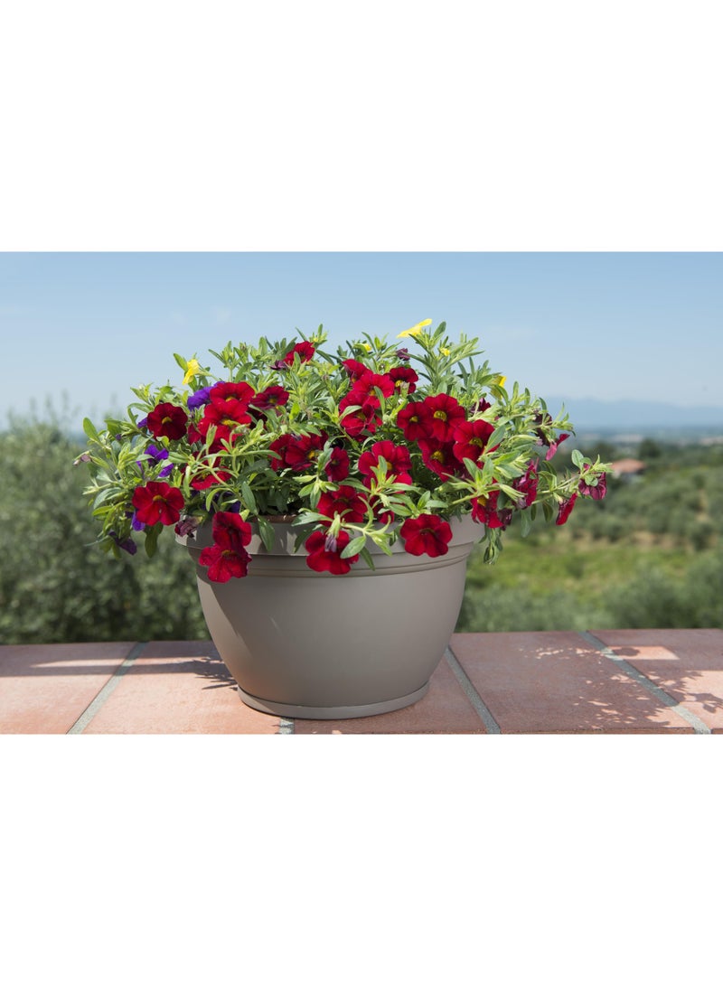 IDEL Indoor Outdoor Flower Pot for Plants, LIPARI+S Planter Pot 27.5cm & 30cm– 6L & 8.5L – Herbs, Succulents & Garden Décor – Durable Lightweight Plastic Plant Container - Made in Italy - by Idel - Image 2