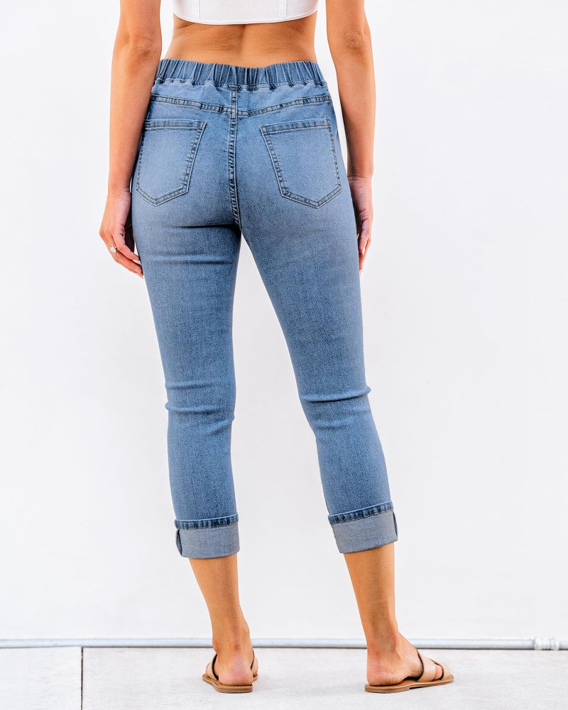 GRAPENT Women's Stretchy Business Casual Pants - High Waisted Jeans in Cobalt Blue, Size 16/18 - Image 2
