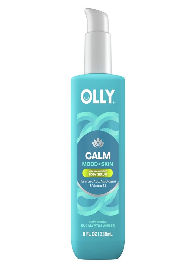 لوشن الجسم OLLY Calm - سيروم مع حمض الهيالورونيك، ومواد مُكيّفة، وفيتامين B3 - منظف مغذي لإصلاح حاجز البشرة، وترطيب عميق، برائحة الأوكالبتوس والعنبر، 8 أونصة - Image 1