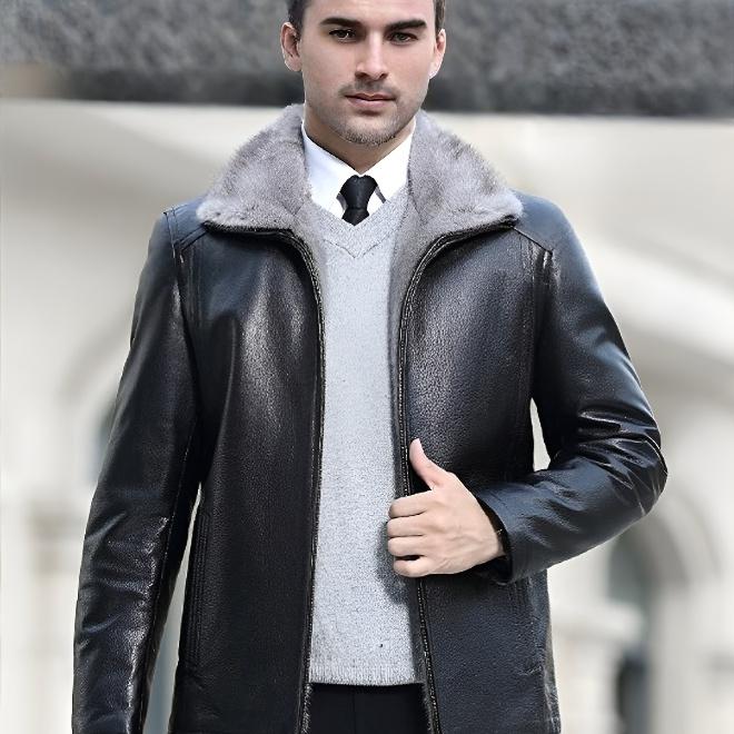 جاكيت شتوي رجالي سميك دافئ وأنيق - Image 3