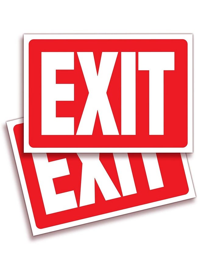 iSYFIX Exit Signs Stickers - 2 Pack 10x7 Inch - Premium Self-Adhesive Vinyl, Laminated for Ultimate UV, Weather, Scratch, Water and Fade Resistance, Indoor and Outdoor - pzsku/Z6F4BE8DD2E0CEB313E49Z/45/_/1740982916/aa3e6b70-4350-4224-a8fe-3ee90a85b504