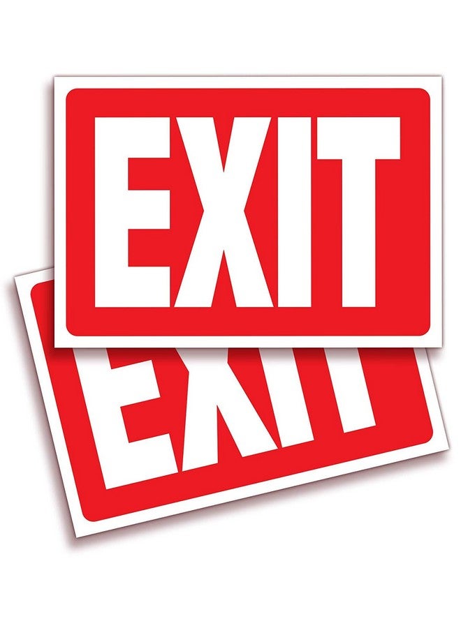 iSYFIX iSYFIX Exit Signs Stickers - 2 Pack 10x7 Inch - Premium Self-Adhesive Vinyl, Laminated for Ultimate UV, Weather, Scratch, Water and Fade Resistance, Indoor and Outdoor  - Image 1