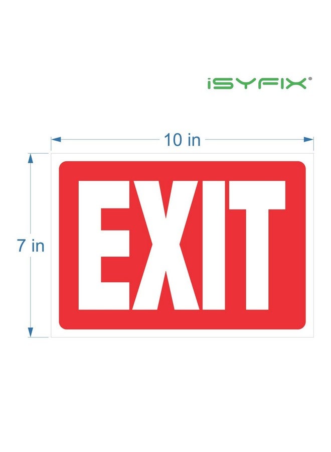 iSYFIX iSYFIX Exit Signs Stickers - 2 Pack 10x7 Inch - Premium Self-Adhesive Vinyl, Laminated for Ultimate UV, Weather, Scratch, Water and Fade Resistance, Indoor and Outdoor  - Image 2