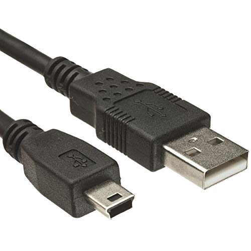ANDTRONICS Premium Cable USB 2.0 Type A to Mini 5 pin Type B Cable for External HDD/Camera/Card Readers (150cm - 4.5 Feet - 1.5M) - Black - Image 1