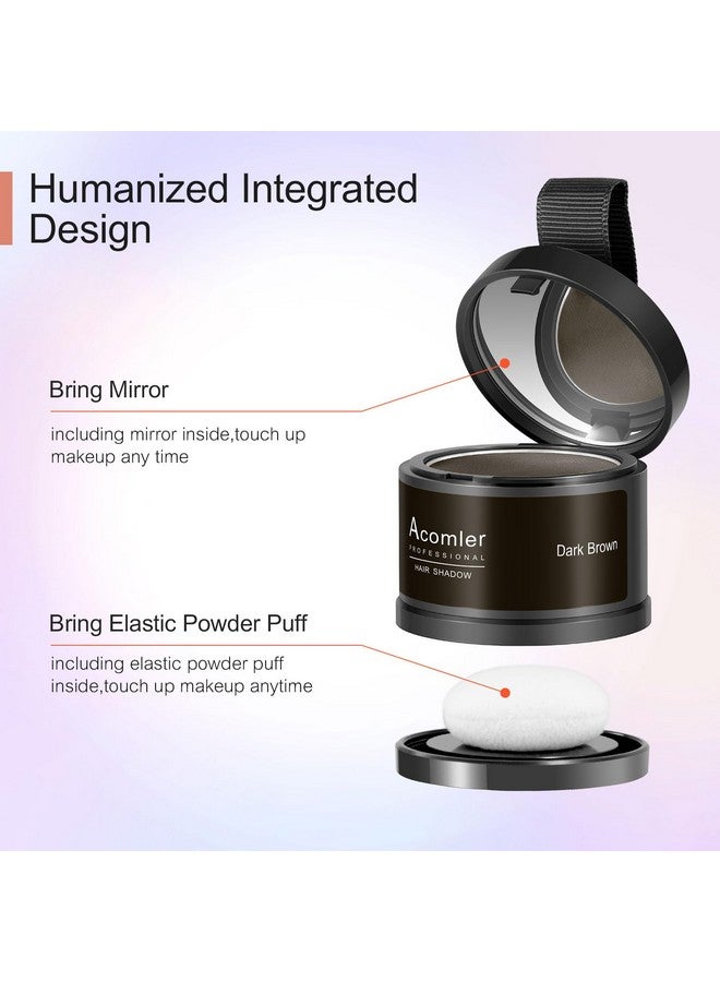 أكوملير بودرة ظل خط الشعر من أكوملر لتغطية الجذور بشكل فوري، بودرة تلوين جذور الشعر، بني غامق للشعر الخفيف، بودرة تغطية الشعر الرمادي للنساء مع الحواجب، خط اللحية، البقع الصلعاء (بني غامق) - Image 3