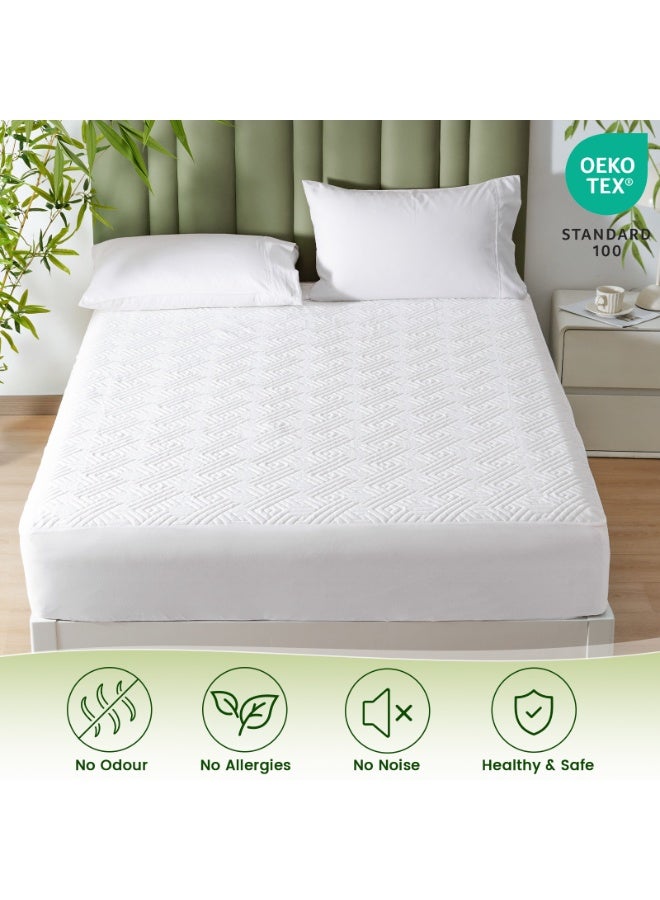 PHF واقي مرتبة كامل الحجم مقاوم للماء من PHF، تبريد Arc-Chill قابل للتنفس لمرتبات النوم الساخن، غطاء وسادة مرتبة ناعم 3D هواء، مزود بجيب عميق، بدون ضوضاء وقابل للغسل - Image 2