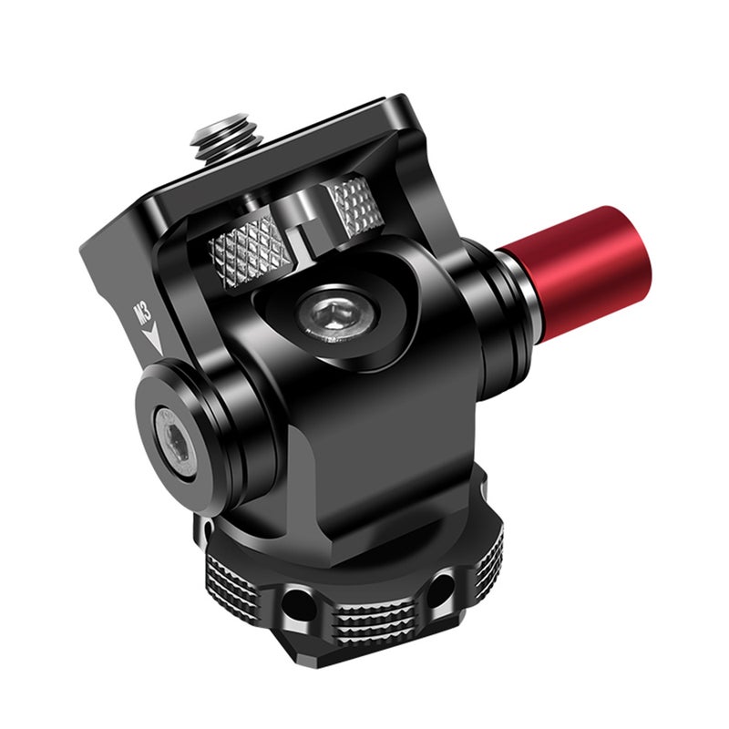 Camera Monitor Mount Cold Shoe Mount Adapter Aluminum Alloy with 1/4 Inch Screw for Mounting Camera Monitor Microphone LED Video Light - Image 3