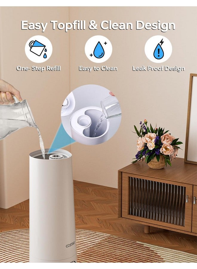 Costar Costar Humidifier for Room 6 Litres Cool Mist Ultrasonic Diffuser Large Capacity Water Tank Humidity Whisper-Quiet Cool Mist Humidifier,Top Fill, Auto-Shut off,Effective Cold & Cough Relief  - Image 3