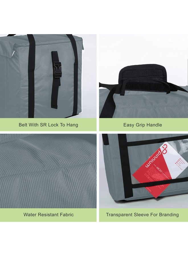 Insular Unisex-Adult Daily Milk and Grocery Shopping Bag | Store Milk, Fruits, Vegetables | Can Latch Outside The Door (Medium, Grey) - Image 5