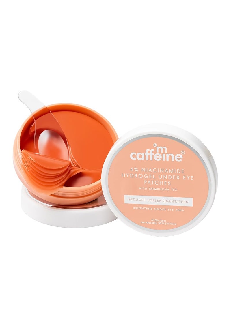 إم كافيين لاصقة مصل التبريد تحت العينين المبردة لتفتيح البشرة وتقليل التصبغات مع 4% نياسيناميد وشاي كومبوتشا ماسك لاصق تحت العينين يرطب ويبرد ويزيل النفخات على الفور 15 زوج - Image 1