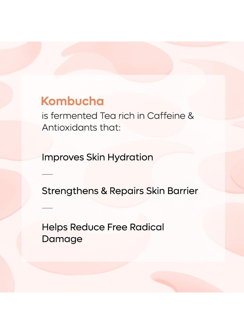 إم كافيين لاصقة مصل التبريد تحت العينين المبردة لتفتيح البشرة وتقليل التصبغات مع 4% نياسيناميد وشاي كومبوتشا ماسك لاصق تحت العينين يرطب ويبرد ويزيل النفخات على الفور 15 زوج - Image 5