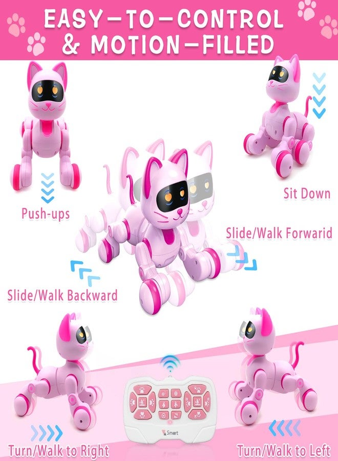 Hitish Remote Control Robot Cat, Programmable RC Smart Cat with Touch Sensing, LED Eyes Dance & Music Walking Pets STEM Toys Gifts for Kids Girls Boys - Image 3