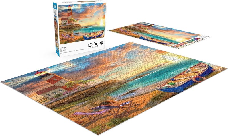 Buffalo Games - LARS - Serene Ocean - 1000 Piece Jigsaw Puzzle for Adults -Challenging Puzzle Perfect for Game Nights - Finished Size is 26.75 x 19.75 - Image 4