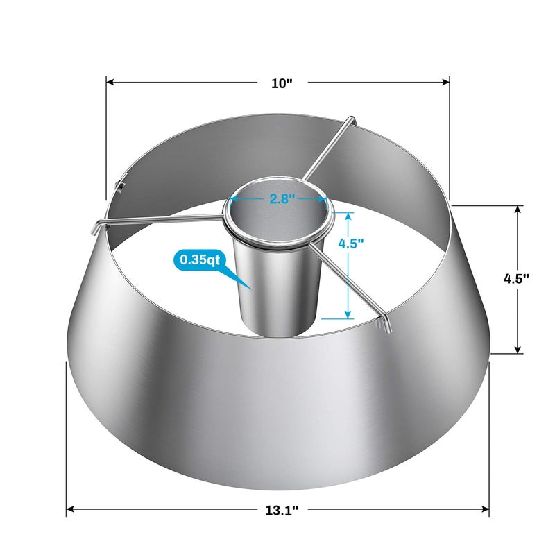 Skyflame Stainless Steel BBQ Whirlpool with Beer Can, Barbecue Whirlpool Accessories Compatibel with Big Green Egg/Kamado, Weber Charcoal Kettle/Smokey Grills Mountain - Image 2