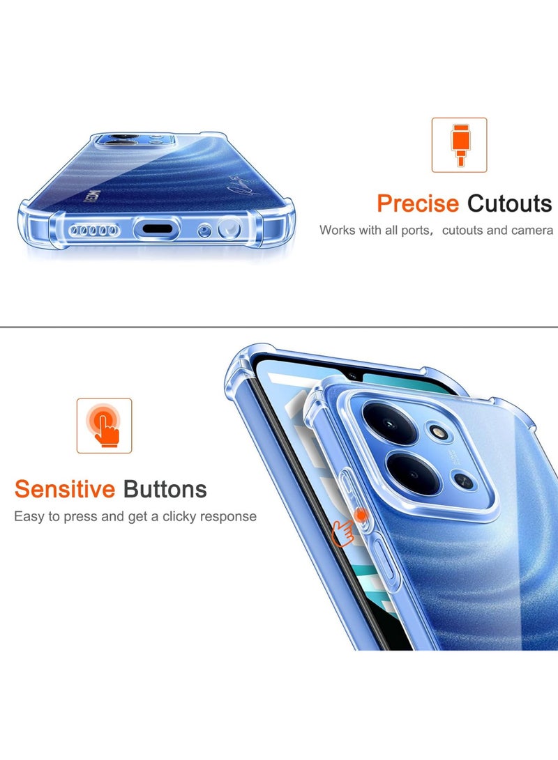Xiaomi Redmi 15C Shock Proof Clear Case Cover - Ultra Clear, Durable & Accurate Cut-outs - Scratch, Dust & Smudge Protection - Transparent Silicon Back Case Cover for Xiaomi Redmi 15C - Image 3