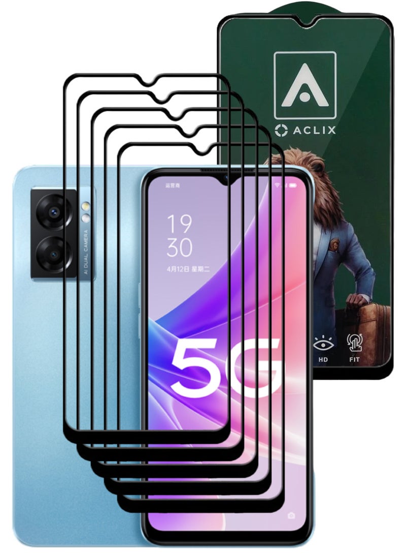 ACLIX 5 Pieces Antistatic ESD Dustproof Premium Quality High Definition Tempered Glass Screen Protector Designed For Oppo A57 - Image 1