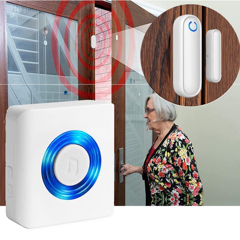 YisTech Caregiver Pager Door Alarms for Dementia Patients/Kids Safety/Home Security,Wireless Door Alarm Sensor for Elderly/Business/Home/Store (Three Sensor Two Receiver) - Image 2