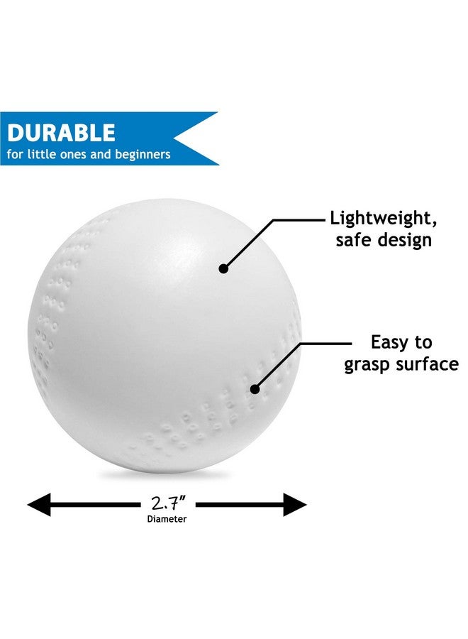Botabee Toddler & Little Kids Replacement Baseballs for Little Tikes Triple Splash T-Ball and Splash Hit Tennis | Perfect Plastic Baseballs for Tee-Ball Practice | Pack of 6 Soft Tee-Balls - Image 2