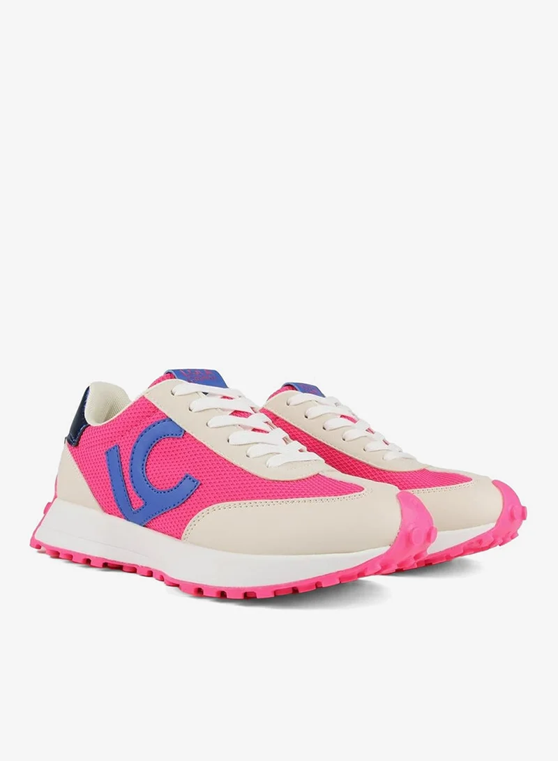 Lola Casademunt Blue and neon pink sneakers