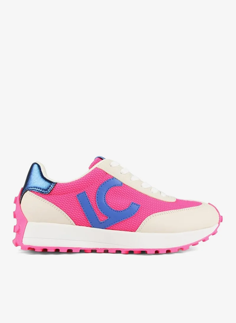 Lola Casademunt Blue and neon pink sneakers