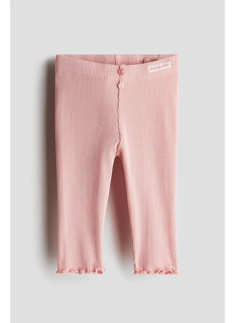 H&M Ribbed cotton leggings