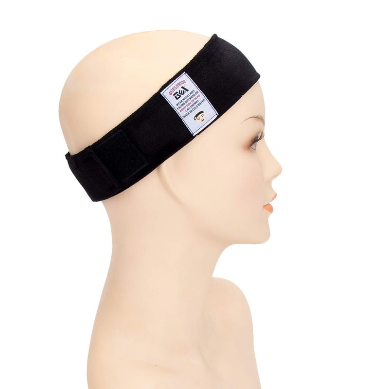 gexworldwide GEX Beauty Flexible Velvet Wig Grip Wig Band Scarf Head Hair Band Adjustable Fastern(Deep Black) - Image 4