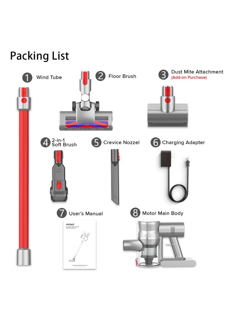 Airbot - Airbot Supersonics Aura,Stick Vacuum Handle weight 1.2KG, Dust cup capacity 0.8L, LED Display, Battery capacity 2200mAh Li-Ion,Suction power up to 19.5kPa,Operating time up to 45mins - Image 1