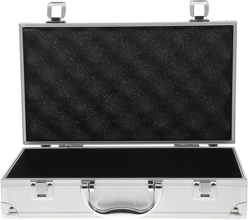 Aluminum Toolbox Case with Lock Portable Storage Organizer for Tools and Medicine 29x16x7cm White - Image 1