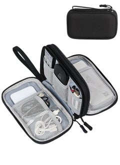 Generic Double Layers Waterproof Travel Cable Organizer Bag, Electronic Accessories Carry Case, Smooth zipper closure, Black  - Image 1