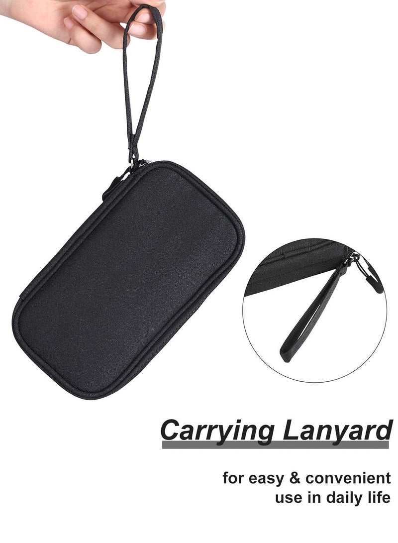 Double Layers Waterproof Travel Cable Organizer Bag, Electronic Accessories Carry Case, Smooth zipper closure, Black - Image 2
