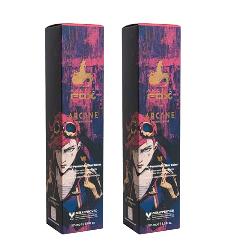 Arctic Fox x Arcane League of Legends Semi Permanent Hair Dye Vegan Cruelty Free Vibrant Hot Pink Color Ammonia Free Conditioning Formula VI Shade 56 Fl Oz Pack of 2 - Image 1