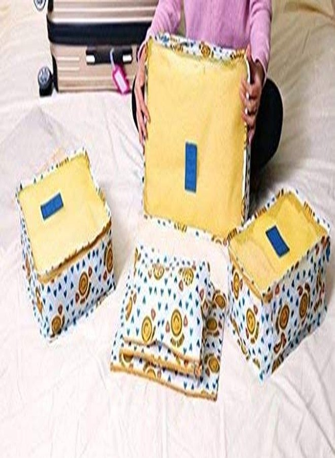 Flywind 6-in-1 Travel Organizer Packing Cubes Yellow Smiley Polyester & Polyester Blend New Smile Emoji Travel Accessories (Yellow) - Image 2