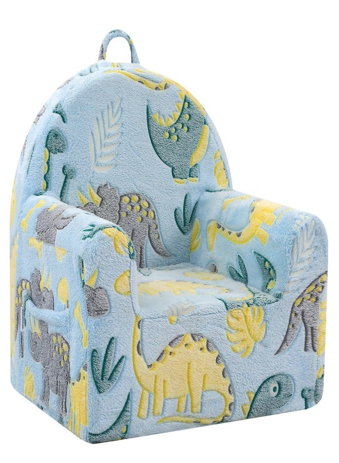 MeMoreCool Comfy Toddler Chair for 1-3 Years Old, Glow Dinosaur Kids Reading Chair, Soft Plush Toddler Armchair, Cozy Foam Lounge Kids Armchair for Baby Room, Living Room, Playroom, Reading Nook - Image 1