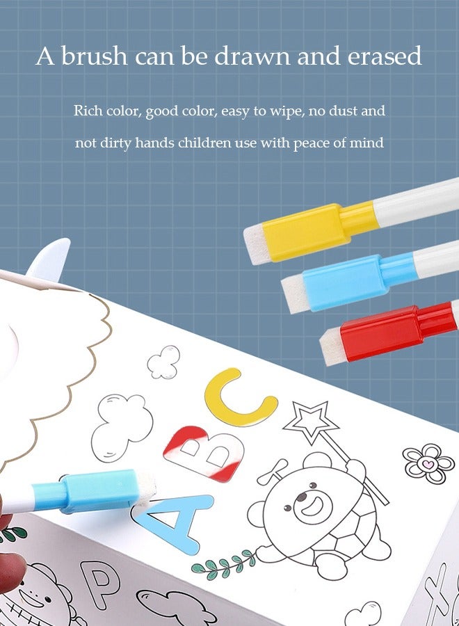 DUNISO Three dimensional assembly graffiti children's toys,DIY Doodle Cardboard Coloring Creative Crafts Play House Project Assemble And Paint Educational Toys For Kids,Lucky Sheep - Image 4