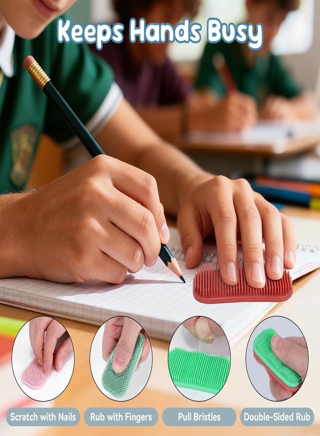 ملصقات حسية للأطفال والكبار - عبوة من 8 شرائط سيليكون مهدئة ذات طبقات من الشعيرات لتخفيف القلق، والتوحد، واضطراب فرط الحركة ونقص الانتباه - ألعاب مكتبية هادئة للفصول الدراسية والمكاتب - هدايا صغيرة - Image 5