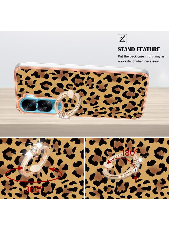 S-TOP Case For Honor 90 Lite 5G Electroplating Dual-side IMD Phone Case with Ring Holder - Image 3