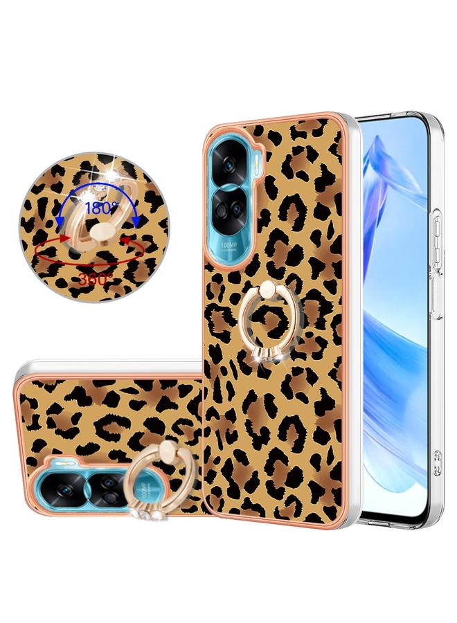 S-TOP Case For Honor 90 Lite 5G Electroplating Dual-side IMD Phone Case with Ring Holder - Image 1