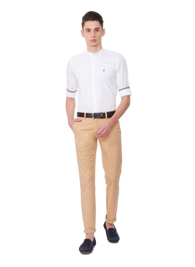 ألين سولي - قميص Allen Solly للرجال بقصّة هندسيّة Slim-fit (ASSFWMOFI31587_White 39) - Image 1