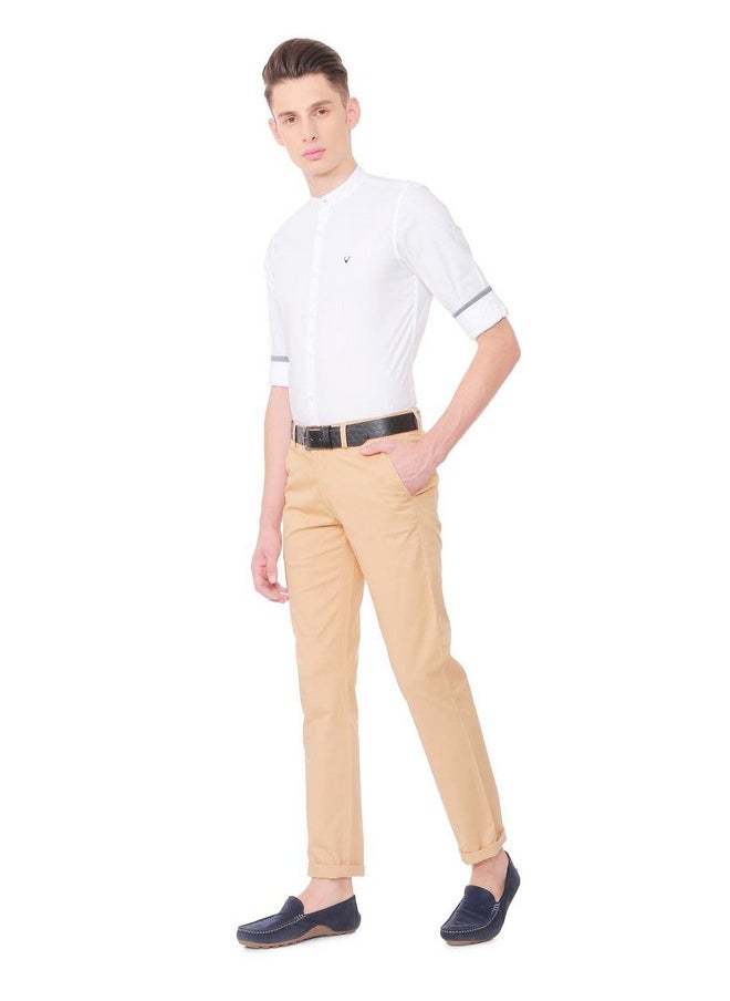 ألين سولي - قميص Allen Solly للرجال بقصّة هندسيّة Slim-fit (ASSFWMOFI31587_White 39) - Image 1