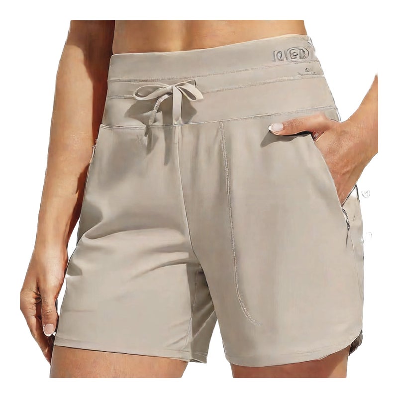 Women's High Waist Yoga Shorts Loose Casual Sports Shorts - Image 1
