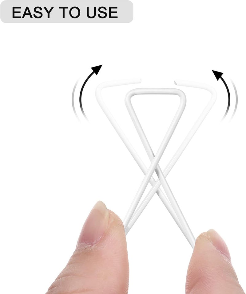 Sratte 100 Pieces White Drop Ceiling Hooks Clips for Hanging Classroom Ceiling Hangers Suspended Tile Hanger for Classroom Office Home Wedding Decorations - Image 3