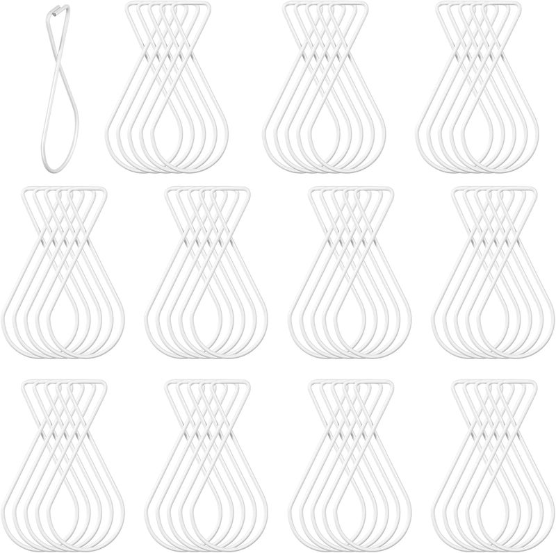Sratte 100 Pieces White Drop Ceiling Hooks Clips for Hanging Classroom Ceiling Hangers Suspended Tile Hanger for Classroom Office Home Wedding Decorations - Image 1