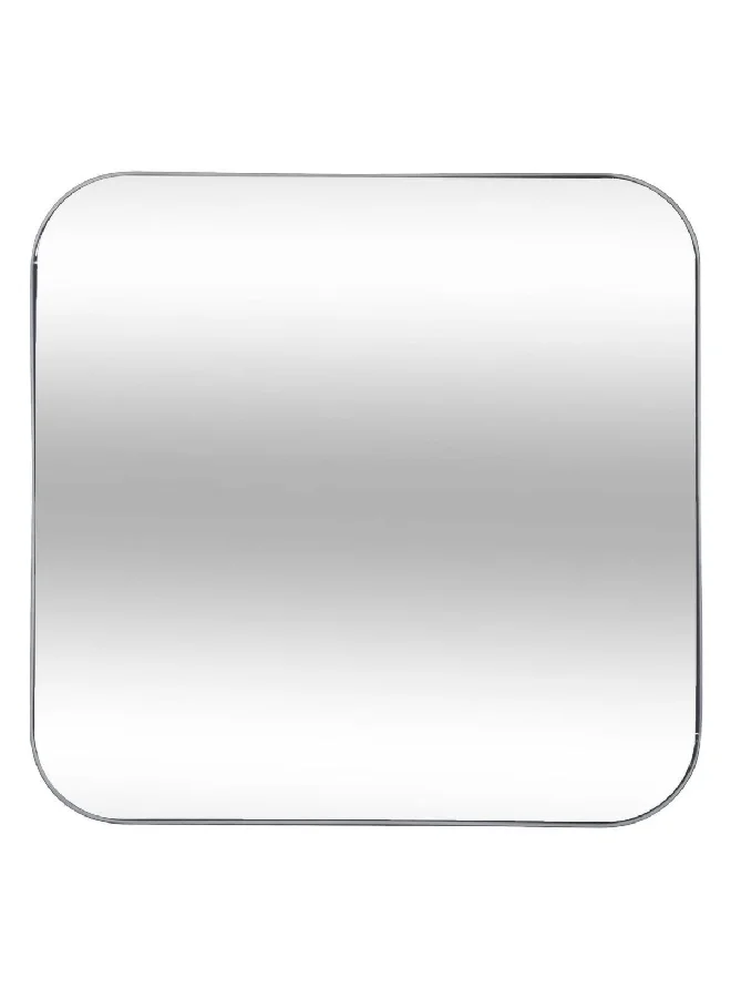 atmosphera Tamara Metal Square Wall Mounted Mirror Black and Clear 55 cm 197623