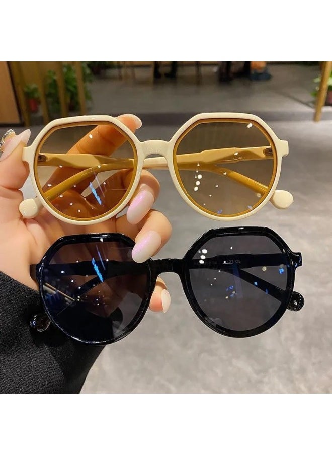 Generic - Fashion Sunglasses Women Brand Vintage Travel Sun Glasses Female Eyewear Anti-Glare Driving Sun Glasses Gafas De Sol Hombre-Lenses Color:black - Image 1