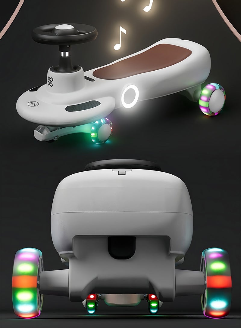 ما بيبي ركوب سيارة دفع للأطفال، سيارة تأرجح متوازنة مع عجلات وامضه للمتعة في الهواء الطلق، ركوب سيارة طفل للأولاد والبنات 1-3 سنوات - Image 4